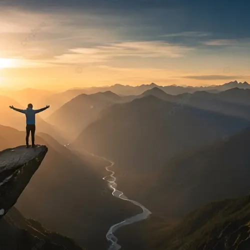 pngtree-person-standing-on-mountain-edge-at-sunset-back-image_20937779